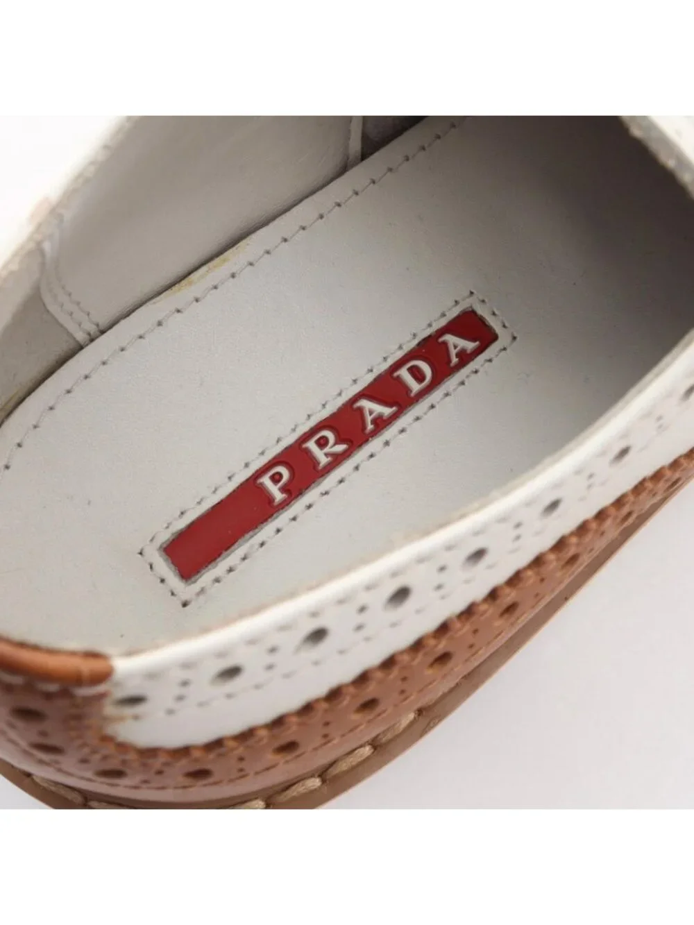 Prada Sport Linea Rossa Shoes Brogue Leather